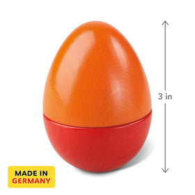 HABA Fun with Sounds wooden eggs chirp egg, emphasizes gentle, kid-friendly sound textures