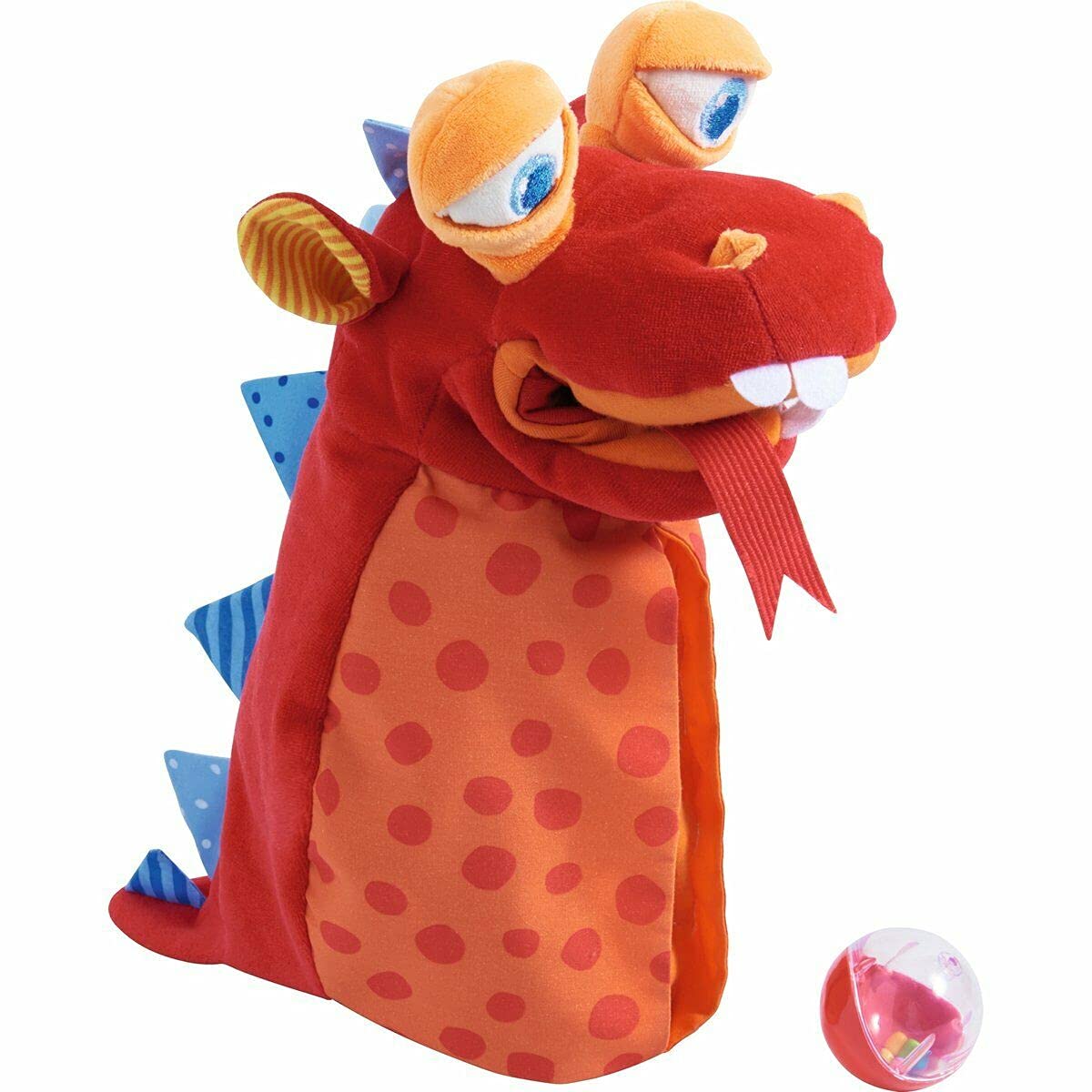HABA Eat it Up Dragon glove puppet belly feeding play supports fine motor skills