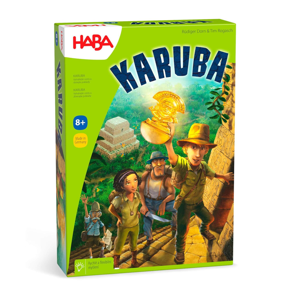 HABA Karuba tile-placement board ready for strategic family play.
