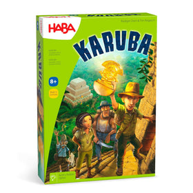 HABA Karuba tile-placement board ready for strategic family play.