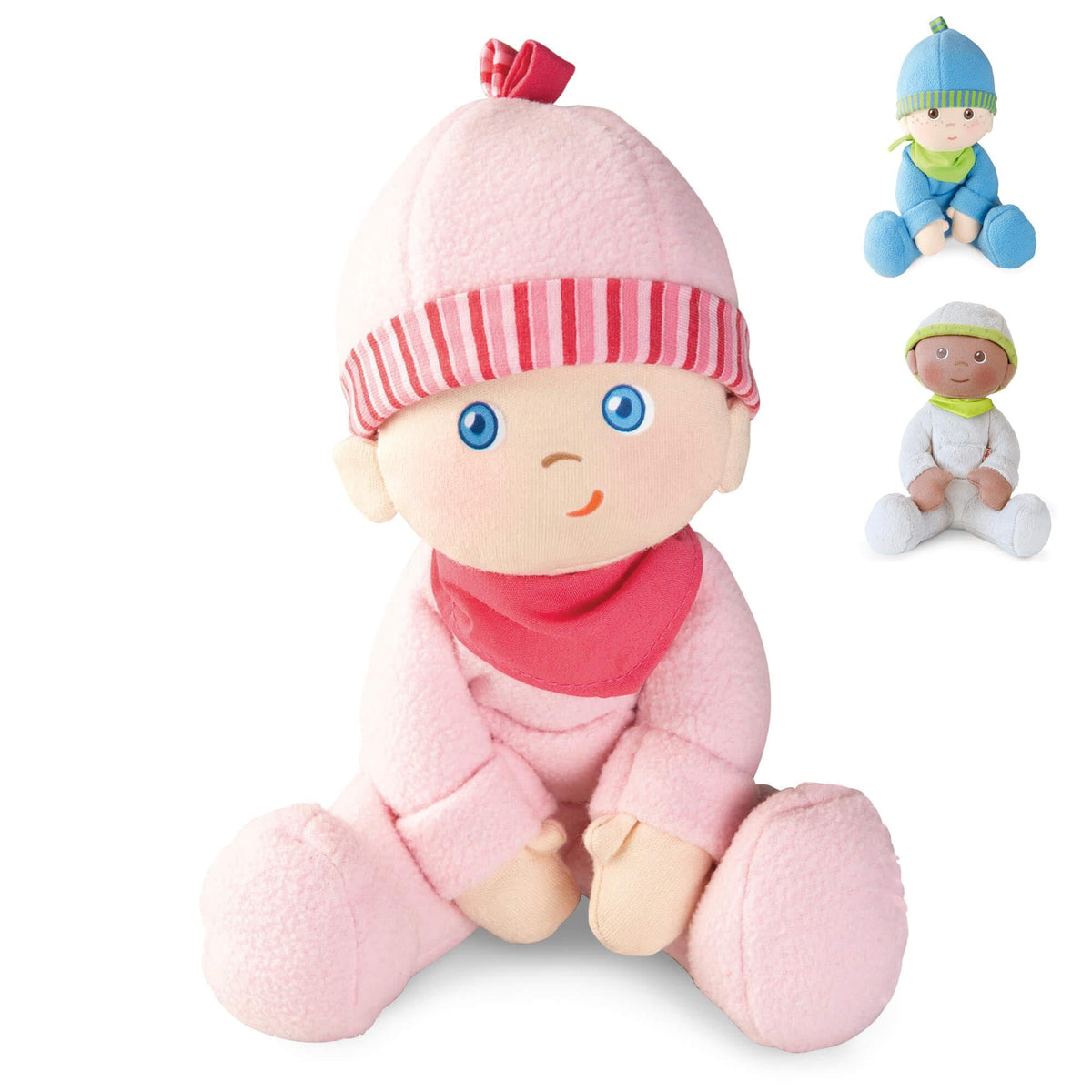 HABA Luisa Snug Up Doll provides a soft cuddle for newborns.