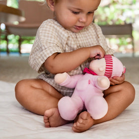 HABA Luisa Snug Up Doll has soft fabric that invites cuddling.