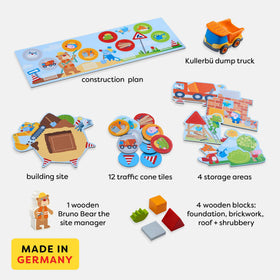 HABA My Very First Games Building Site: cooperative play supports social skills through group effort.