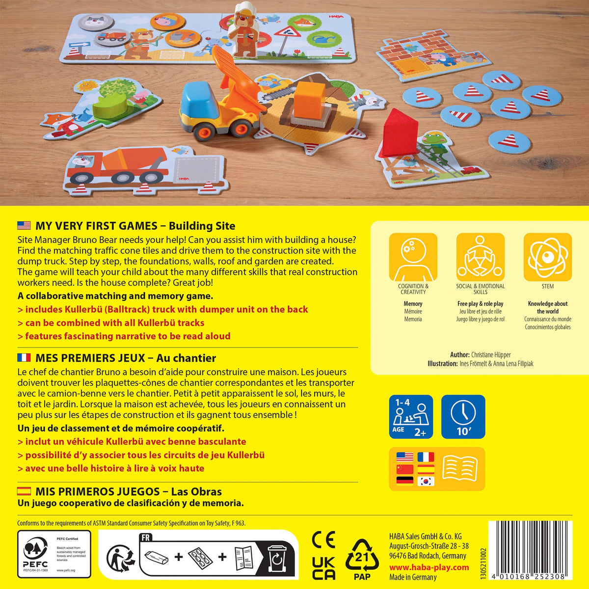 HABA My Very First Games Building Site: toddler-friendly setup boosts early game understanding.