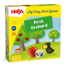 HABA My Very First Games First Orchard box front with colorful wooden fruits for toddlers
