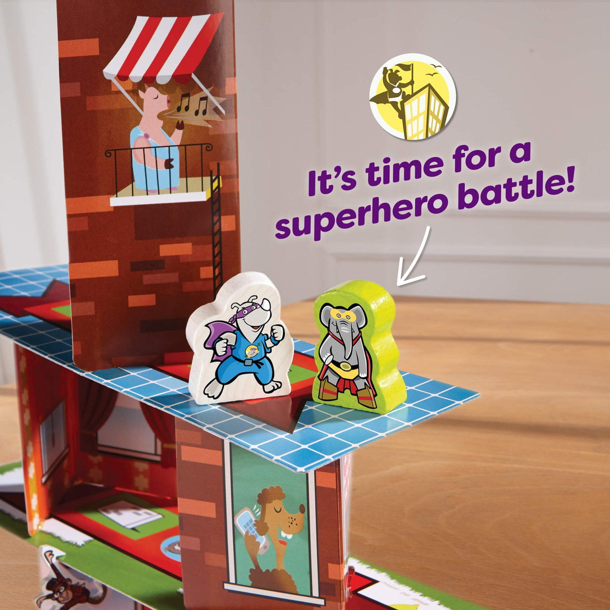 Rhino Hero Super Battle easy-to-learn rules with replay value.