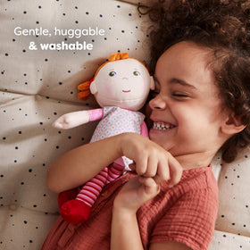 HABA Roya on-the-go snuggle toy, ideal for travel or car rides.