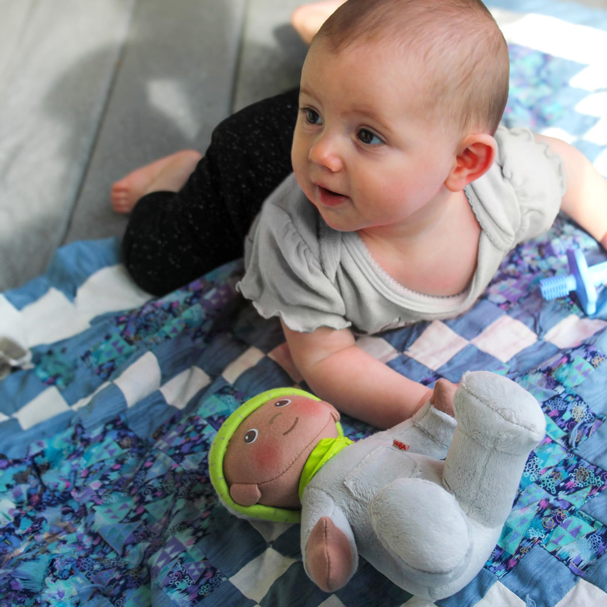 HABA Snug Up Ollie doll gift-ready packaging for baby showers