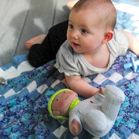 HABA Snug Up Ollie doll gift-ready packaging for baby showers