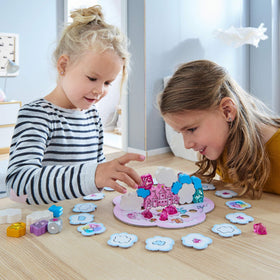 Bright rainbow kingdom board inspires imaginative problem solving