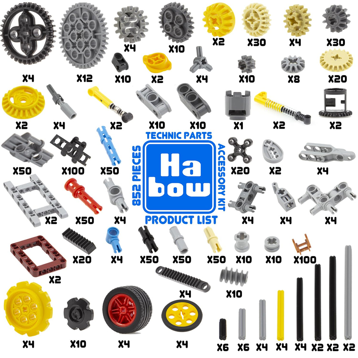 Habow shock absorbers and wheels improve suspension realism.