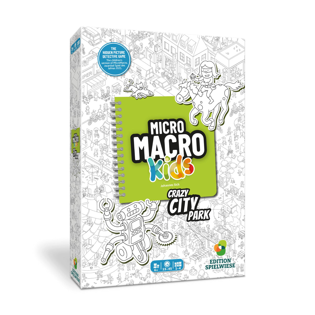 Hachette Boardgames MicroMacro Kids Crazy City Park map invites family clue hunting.