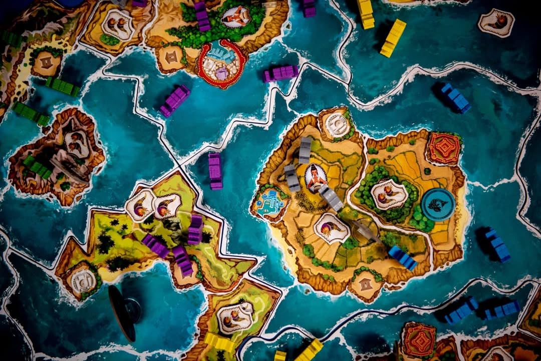 Hachette Cyclades auction coins and bidding tokens in use