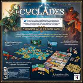 Hachette Cyclades premium components visible on the game setup