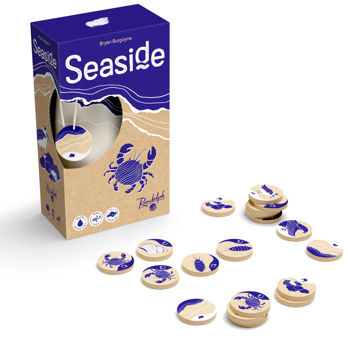 Hachette Seaside ocean-themed board game pack on a table for family play.
