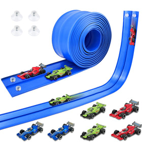 HACOCOLA 15ft flexible race track in action for indoor and outdoor play