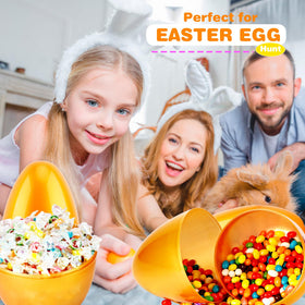 Haconba jumbo golden Easter egg filled with candies for egg hunts.