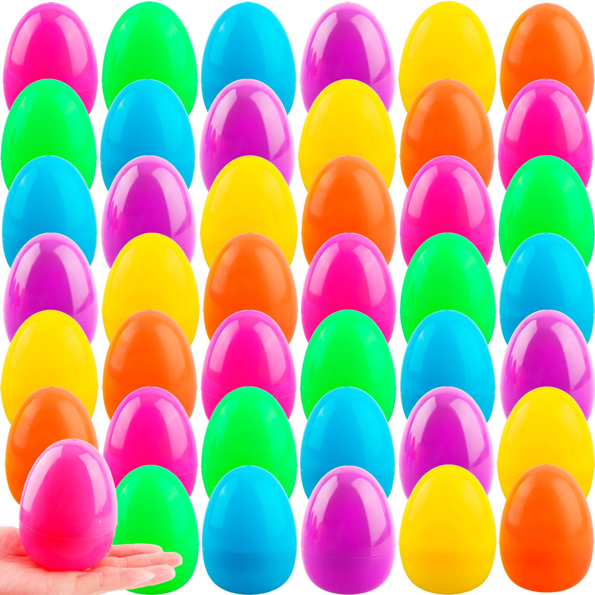 Haconba large flat-bottom Easter egg in purple, ideal for display and filling.