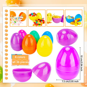 Haconba 4-inch Easter eggs with reinforced hinges for secure surprises.