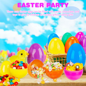Haconba colorful Easter eggs arranged for carnival rewards and classroom games.