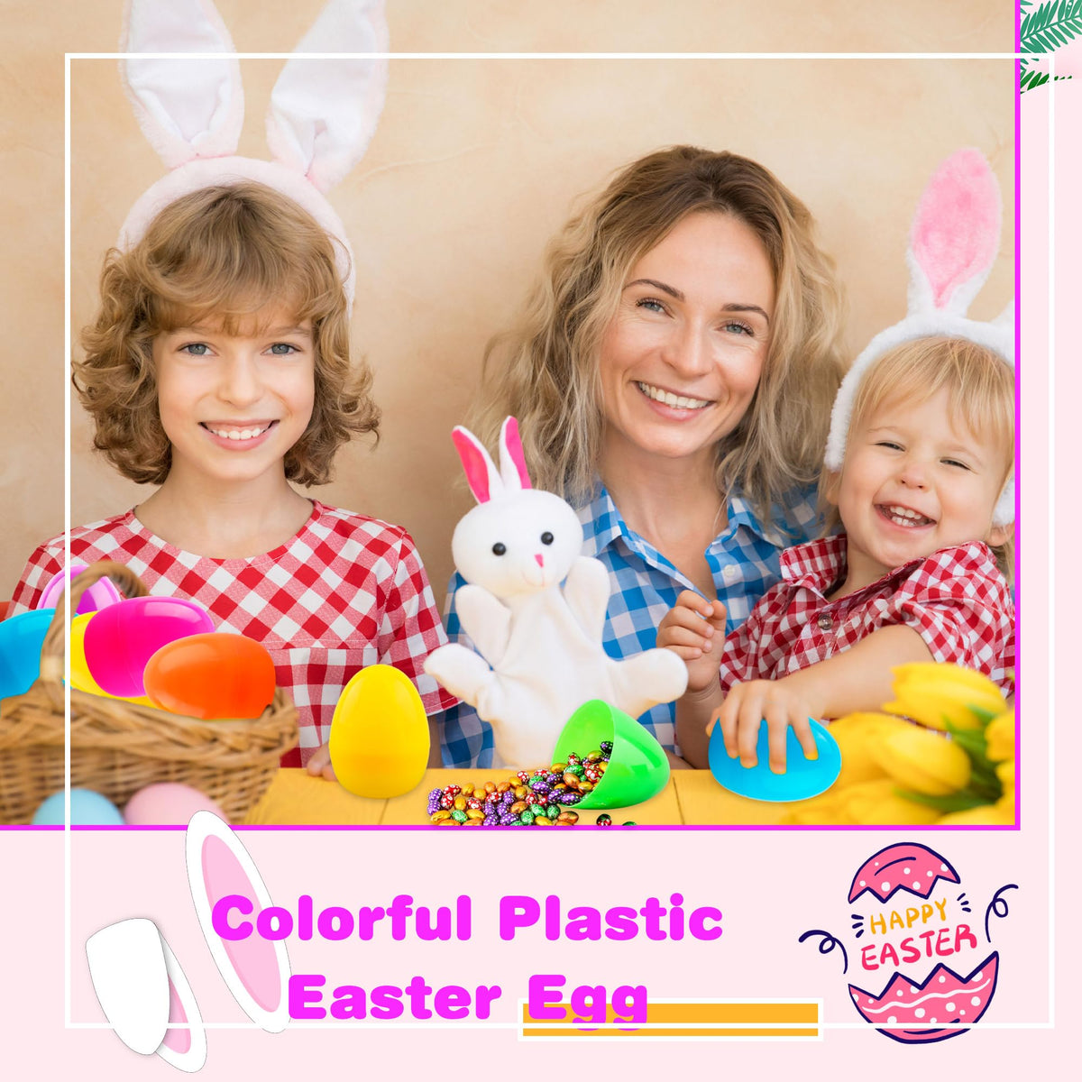 Haconba refillable Easter egg made from sturdy plastic for repeated use.