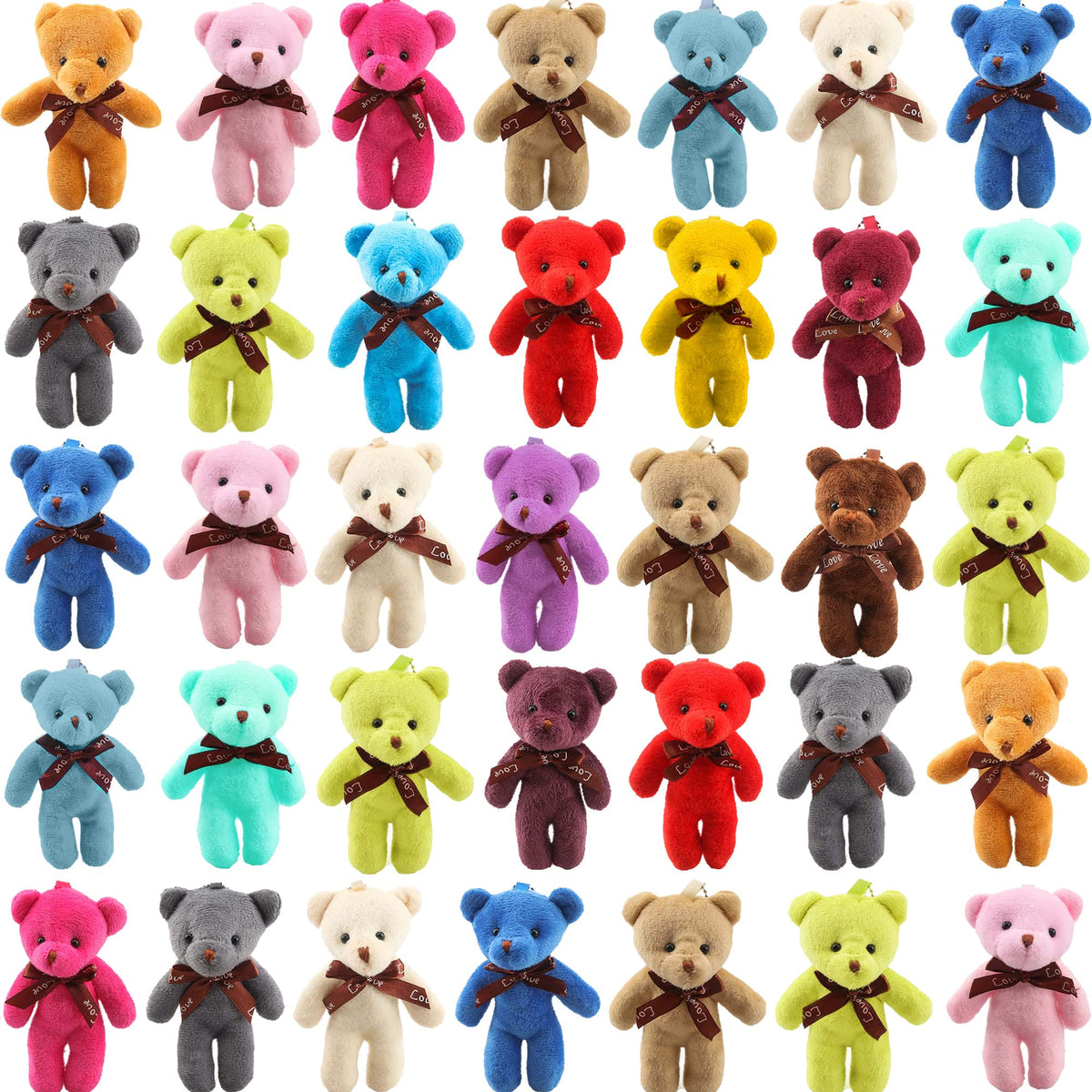 Haconba mini teddy bear 51-pack colors for versatile decoration and gifting ideas.