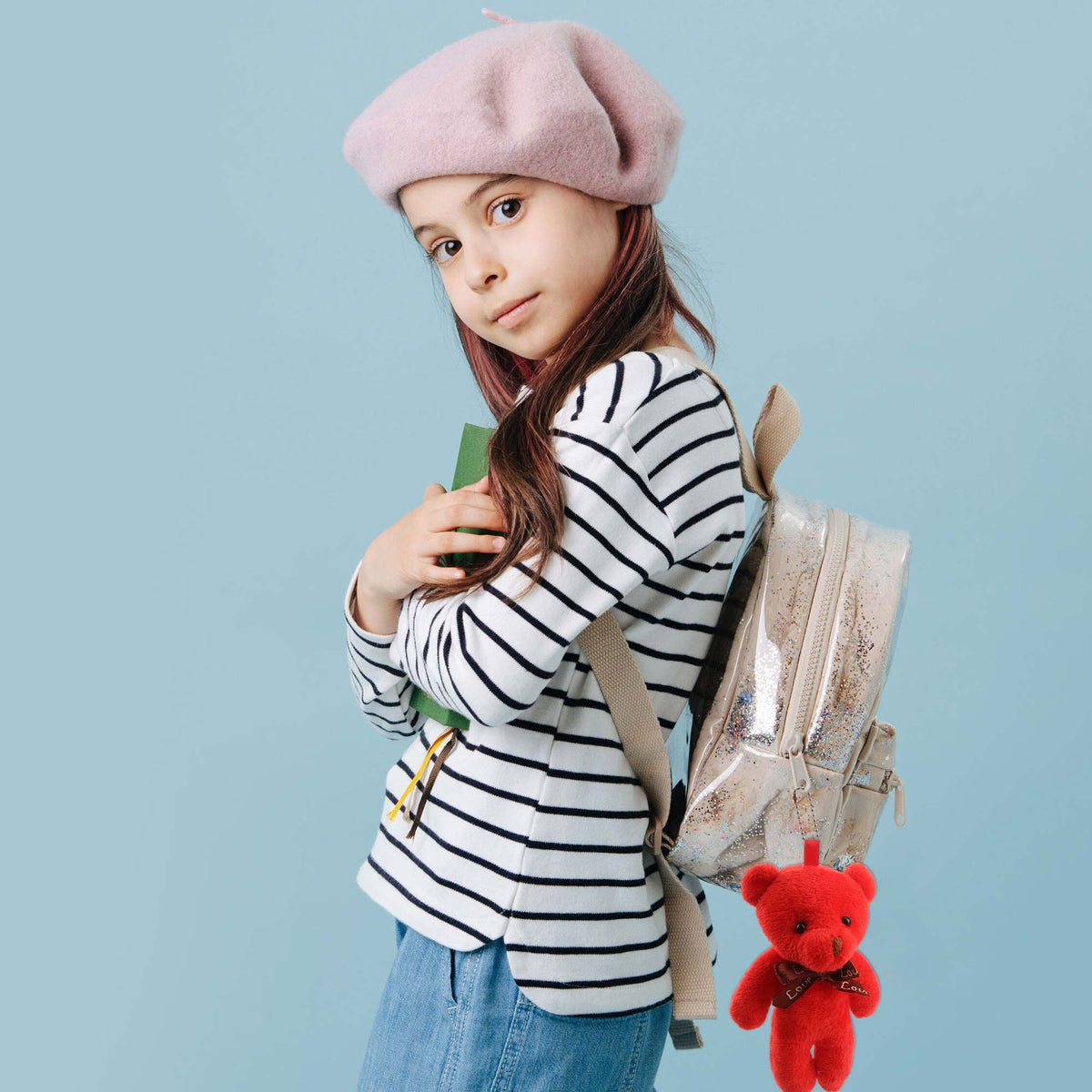 Haconba teddy bear bowtie adds cute contrast for gifting.