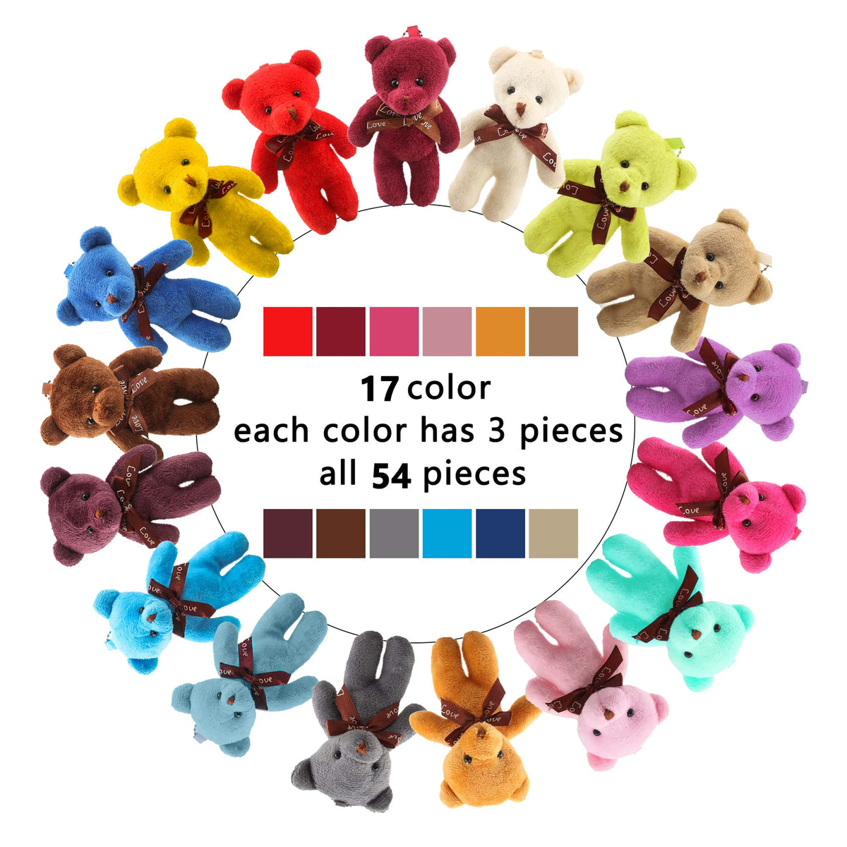 Haconba color variety collection showcases 17 hues to match party themes and gifts.
