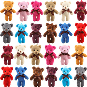 Haconba mini teddy bear pendant, compact size ideal for keychain crafts.