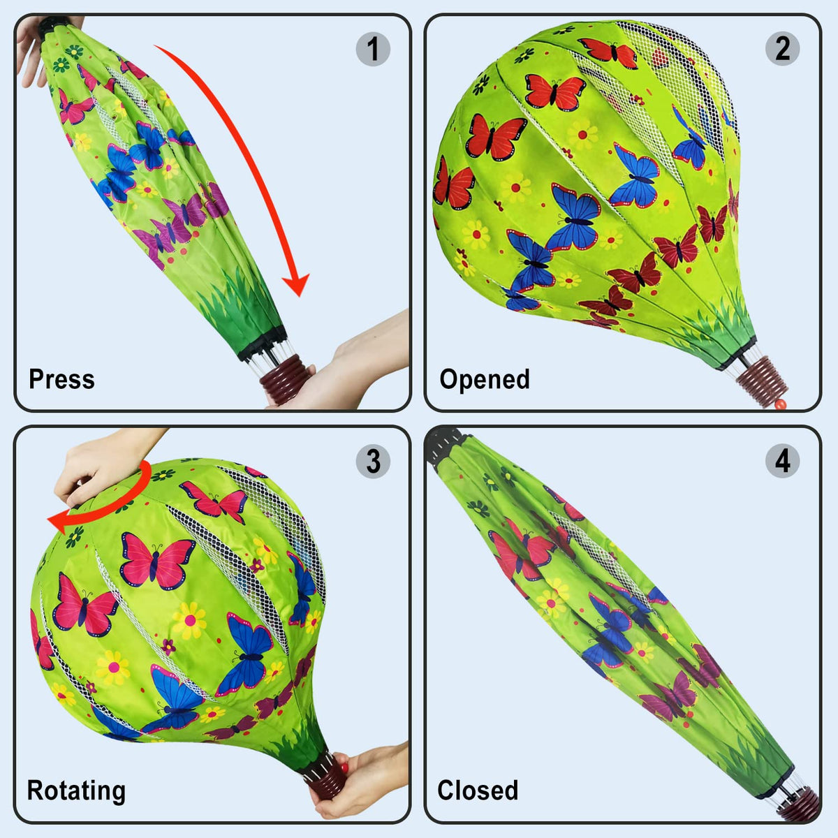 HADEEONG collapsible wind spinner design for easy storage between seasons