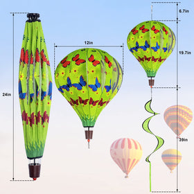HADEEONG giant 59-inch wind spinner with hummingbird pattern decorates yard