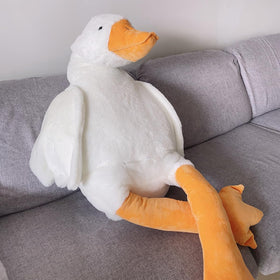 Haengbuk Goose plush with zipper and removable filling for easy cleaning.