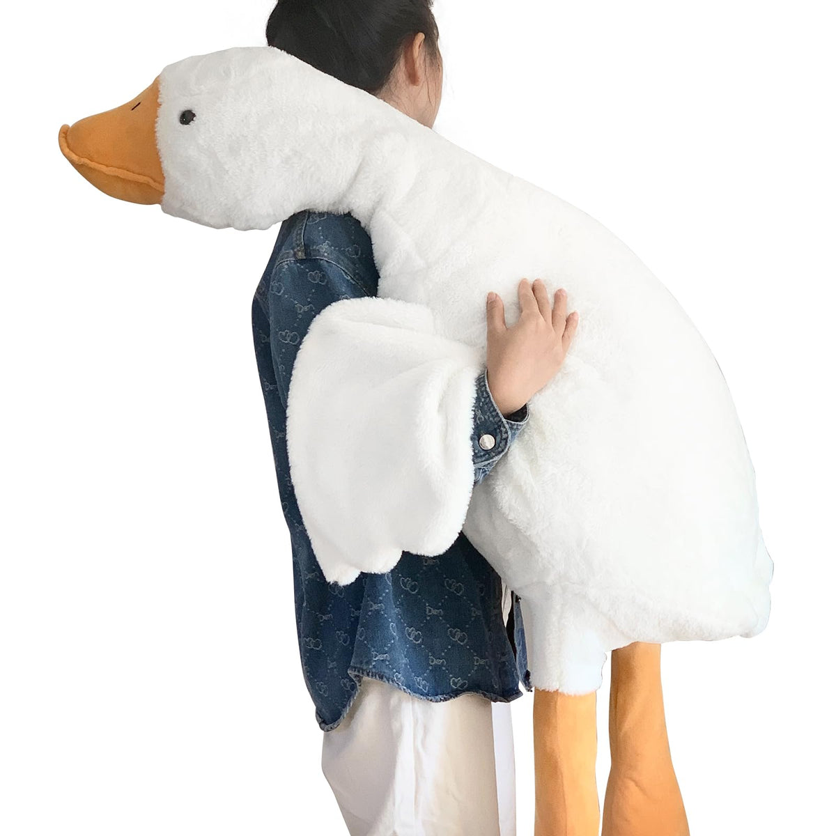 Haengbuk goose stuffed animal pillow full view for cozy lounging