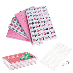 HAEZU mini Chinese Mahjong tiles laid out for travel play, compact and portable.