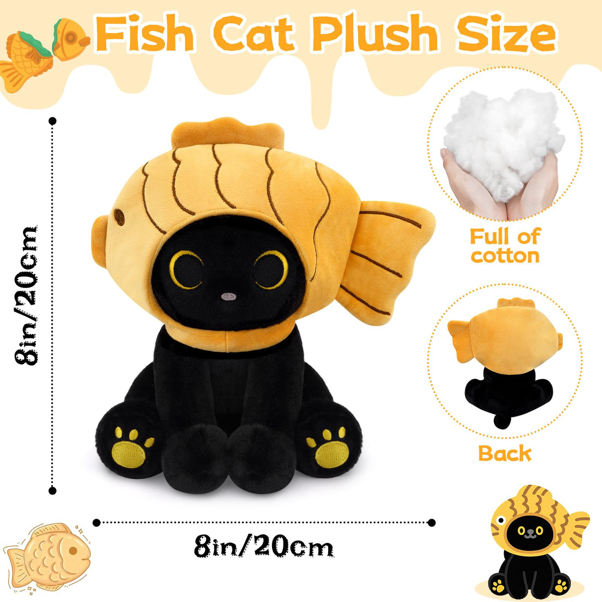 Hagusahuo 8-inch plush is portable for travel and display
