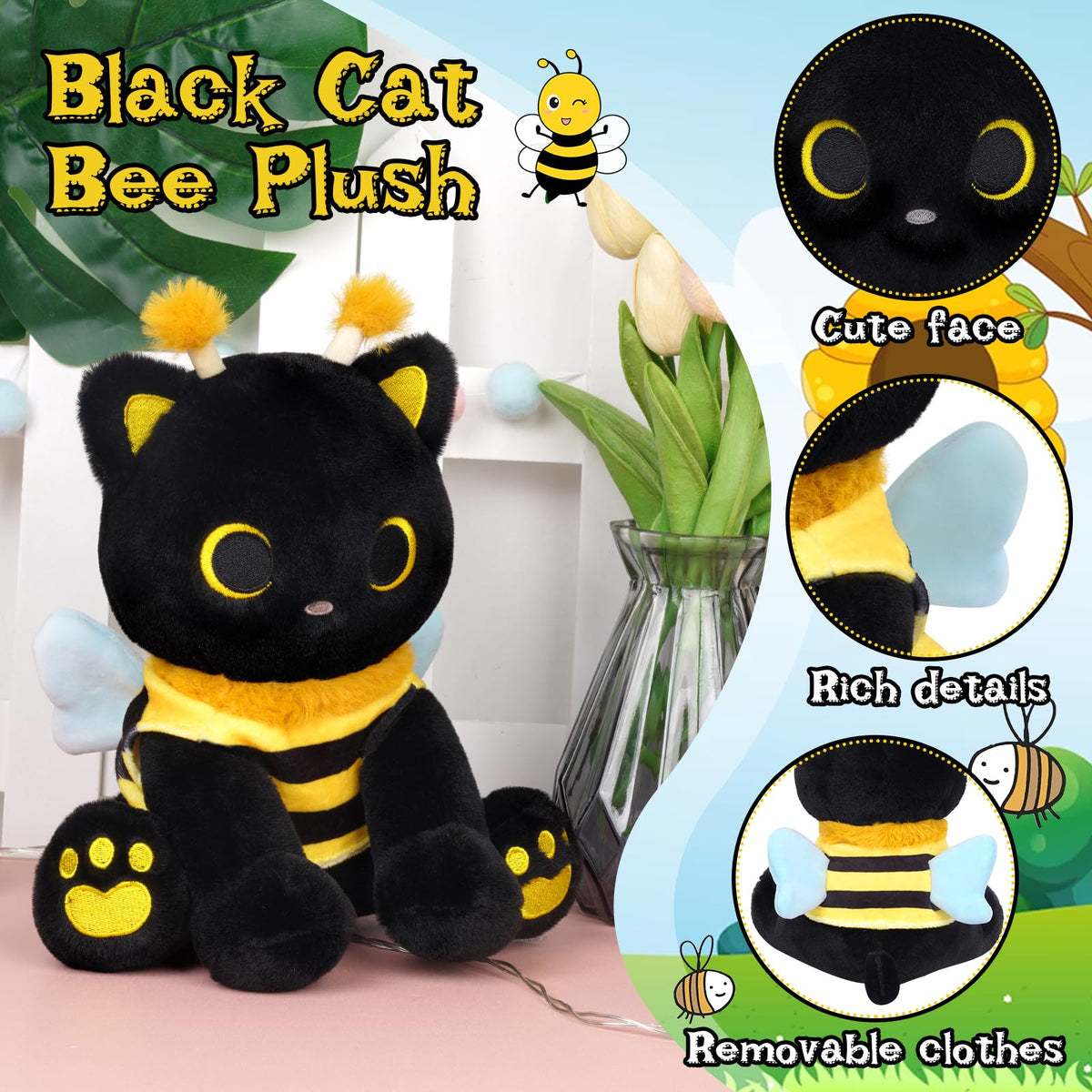 Hagusahuo Bee-costume plush encourages imaginative play