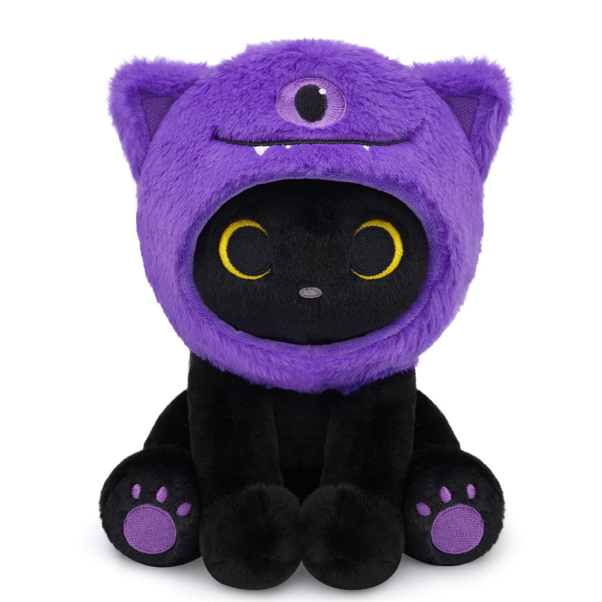 Hagusahuo Black Cat 8inch plush for cozy cuddles and collection.