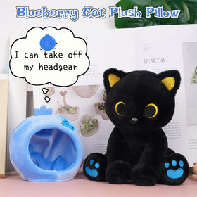 Hagusahuo Black Cat Plush machine washable for easy cleanup after hugs.