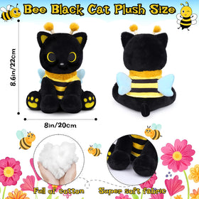 Hagusahuo Cat Bee Plush snuggle-ready for kid-friendly travel