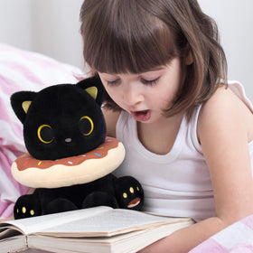 Hagusahuo donut headpiece plush invites imaginative play and styling.