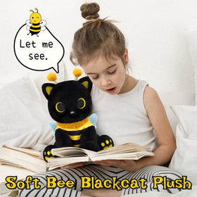 Hagusahuo kawaii bee plush close-up shows soft texture for bedtime hugs
