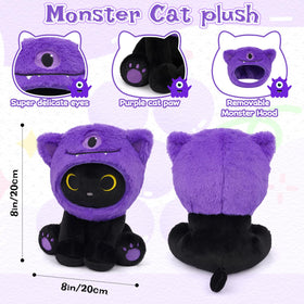 Hagusahuo Purple Monster Hood detachable offers versatile looks.