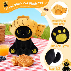 Hagusahuo removable taiyaki hood adds imaginative fish themed fun to the plush