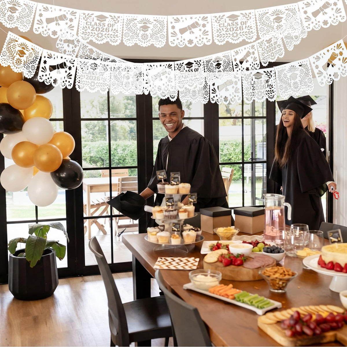 Hahafelt Mexican graduation decoration offers reusable style for multiple events.