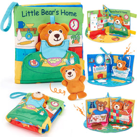 Hahaland baby book front cover with soft textures for tactile exploration