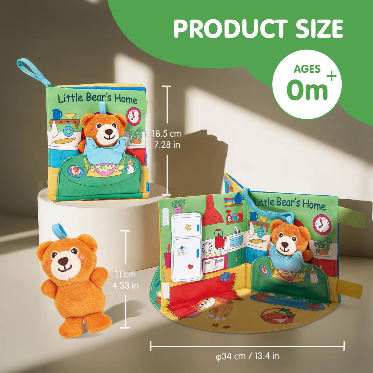 Hahaland hanging velcro enables crib or stroller play