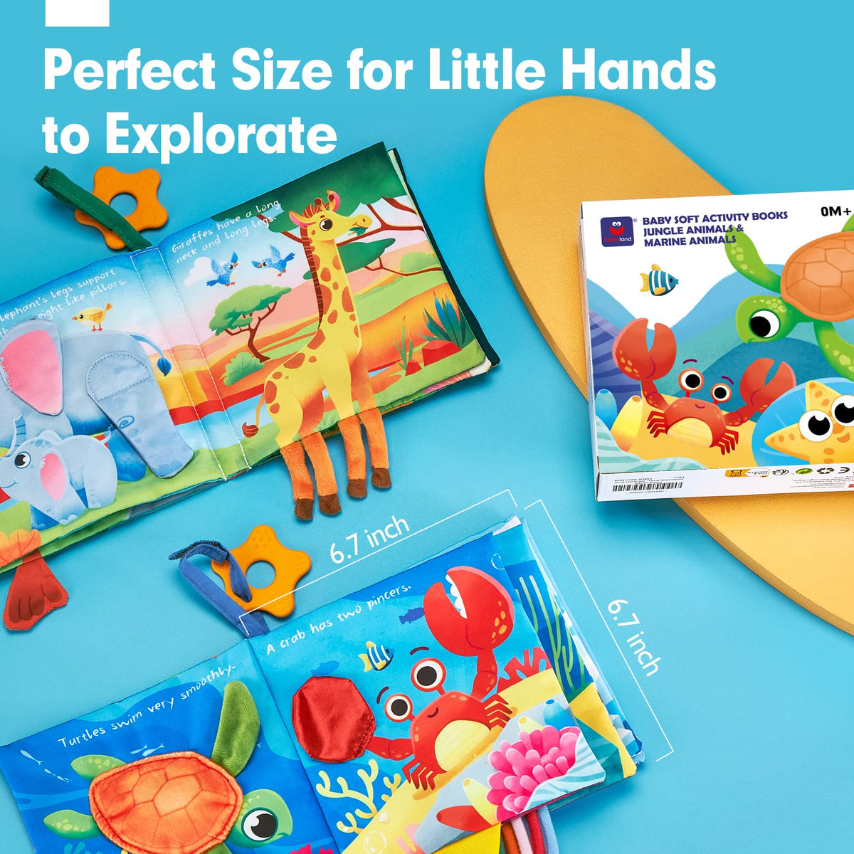 Hahaland durable stitching ensures long-lasting cloth books.