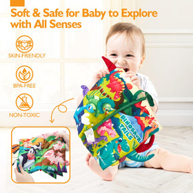 Hahaland Baby Books use bright colors to support visual development and recognition.