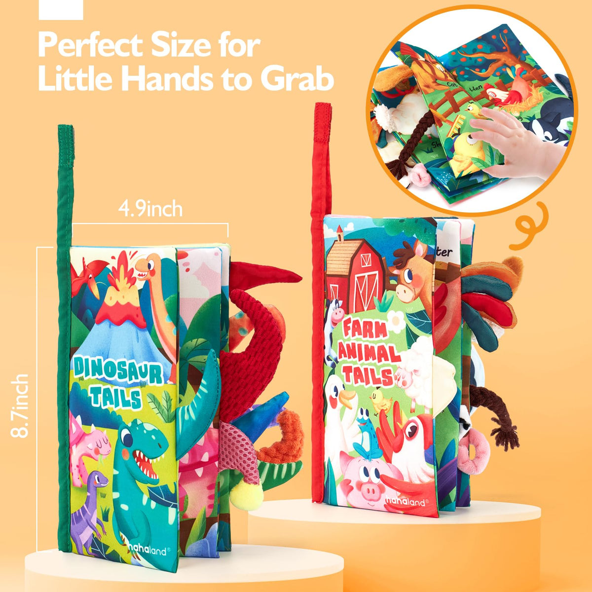Hahaland Baby Books are lightweight and easy to wipe clean for daily use.