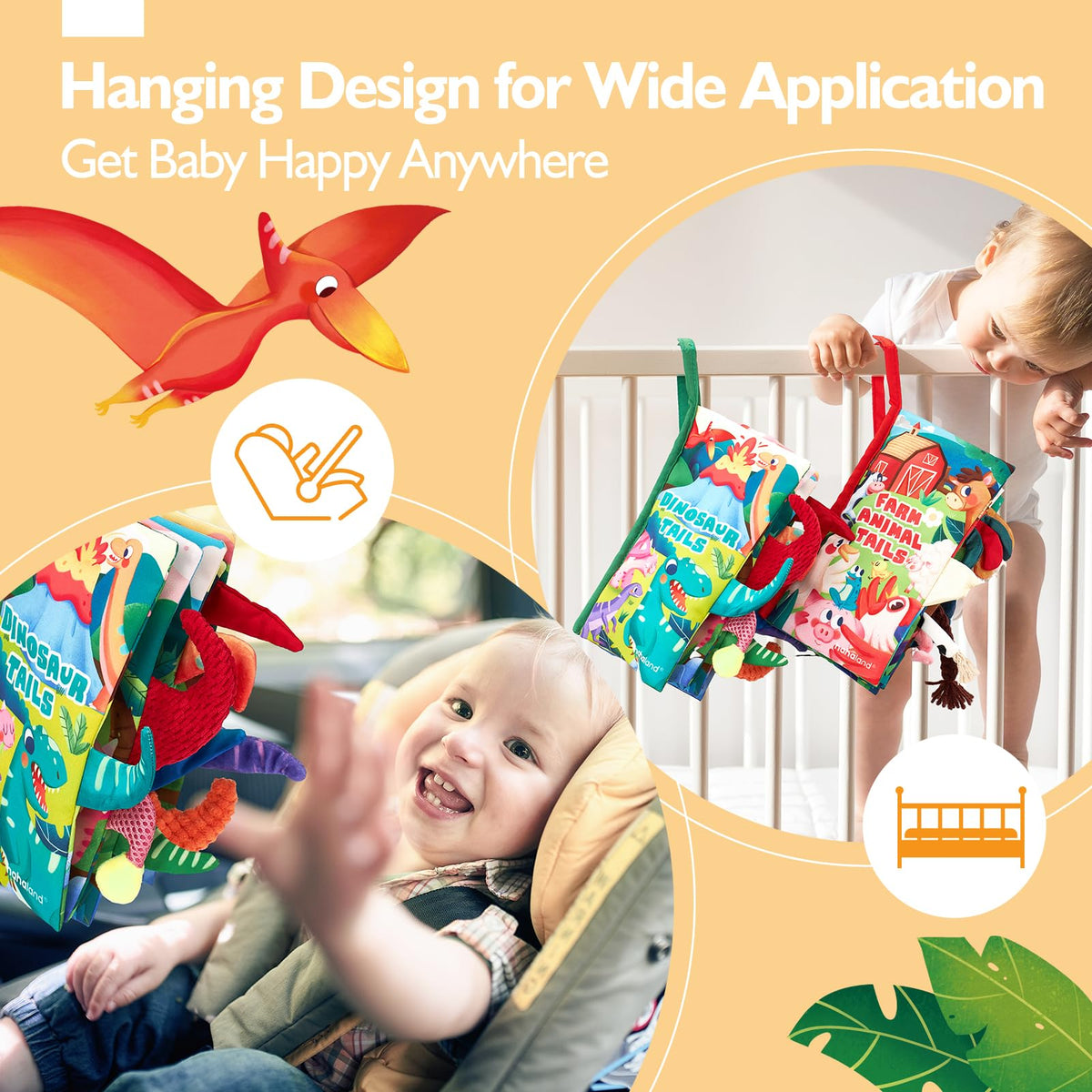 Hahaland Baby Books are soft and chew-safe for safe teether-friendly play.